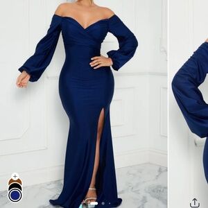 Brand new fashion nova 1x navy blue maxi
